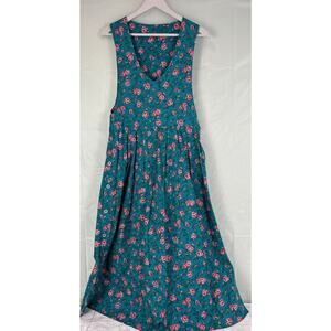 Floral Teal Midi Dress